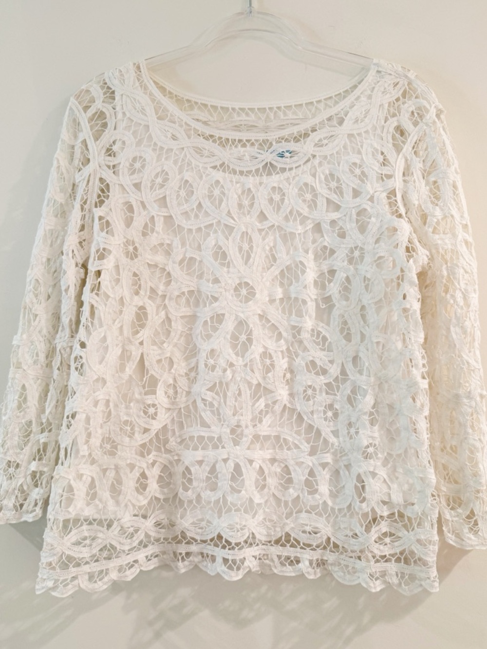 J. McLaughlin 3/4 Sleeve Cosette Lace Blouse - Picture 3 of 10